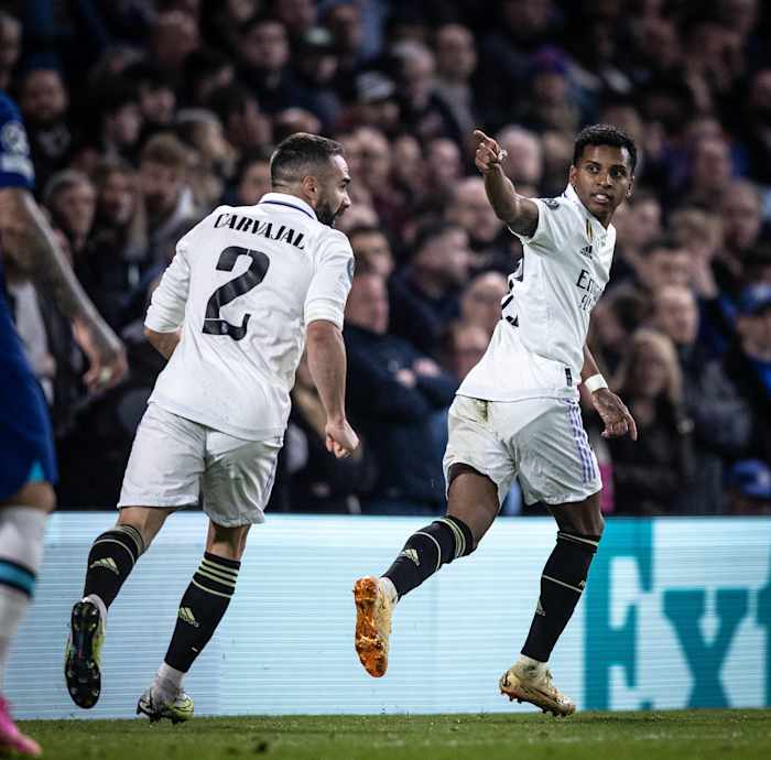 Rodrygo del Real Madrid marcó doblete ante el Chelsea en Champions League